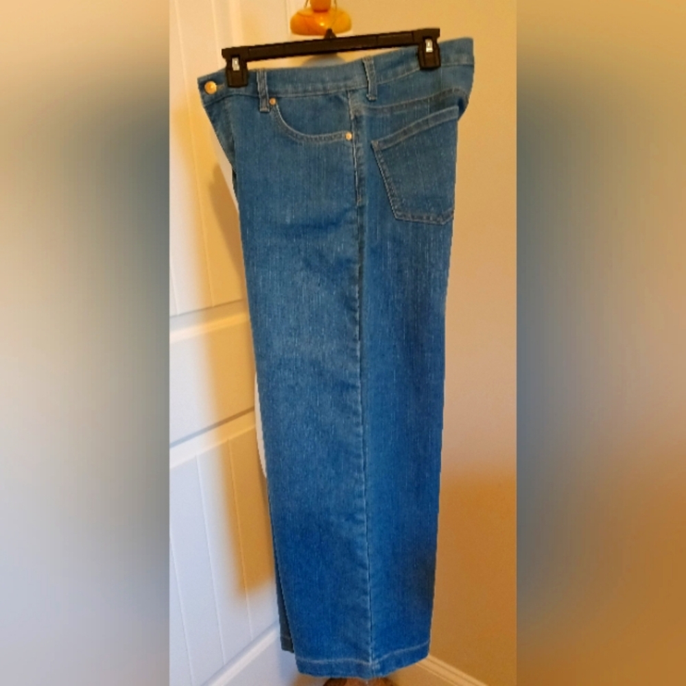 Gloria Vanderbilt Cropped  Wide Leg Jeans SZ 8
